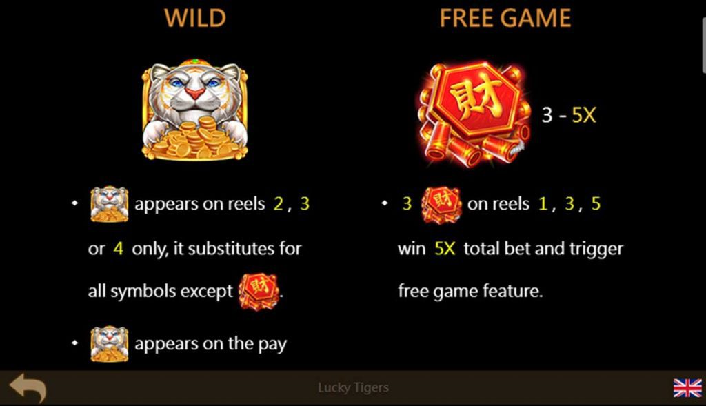 Lucky Tigers เกมสล็อตเสือนำโชค - สัญลักษณ์พิเศษ